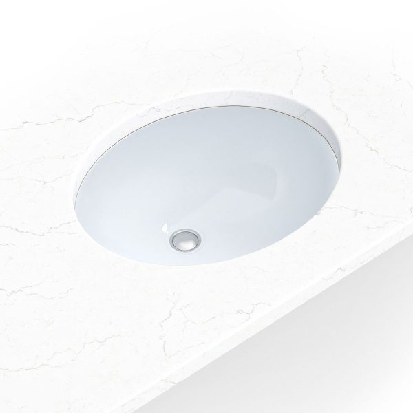 VANITY WHITE OVAL PORCELAIN 1512