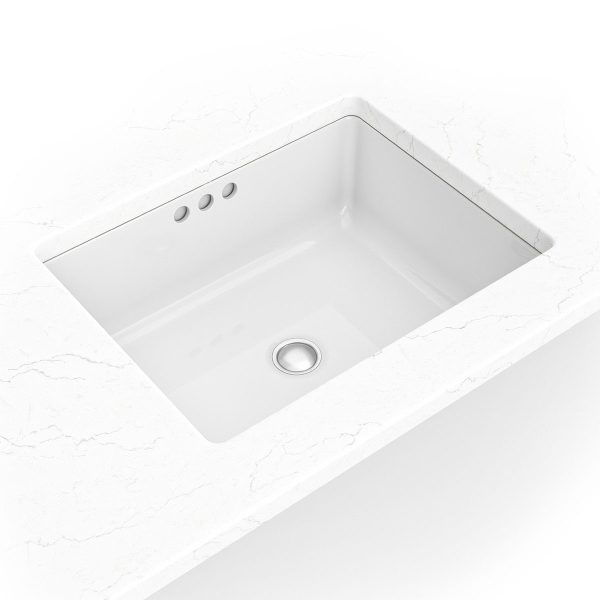 VANITY WHITE RECT PORCELAIN 2015 FLAT