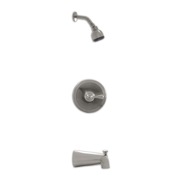 1 HANDLE SHOWER/TUB FAUCET WITH VALVE- 607 BRUSH NICKEL