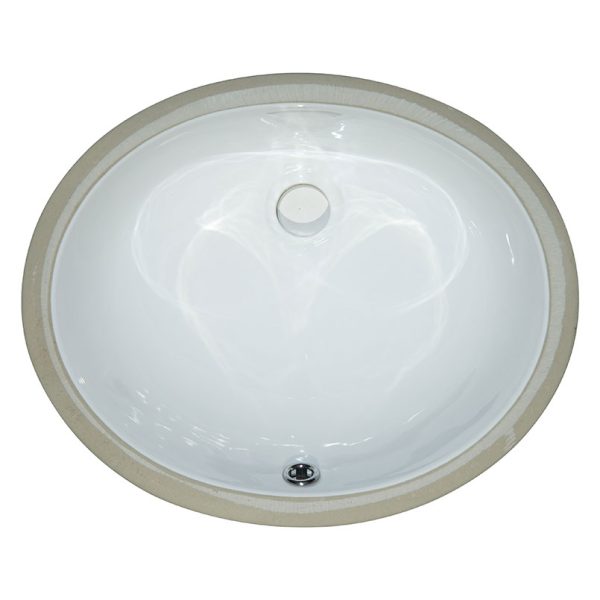 VANITY WHITE OVAL PORCELAIN 1512 - Image 2