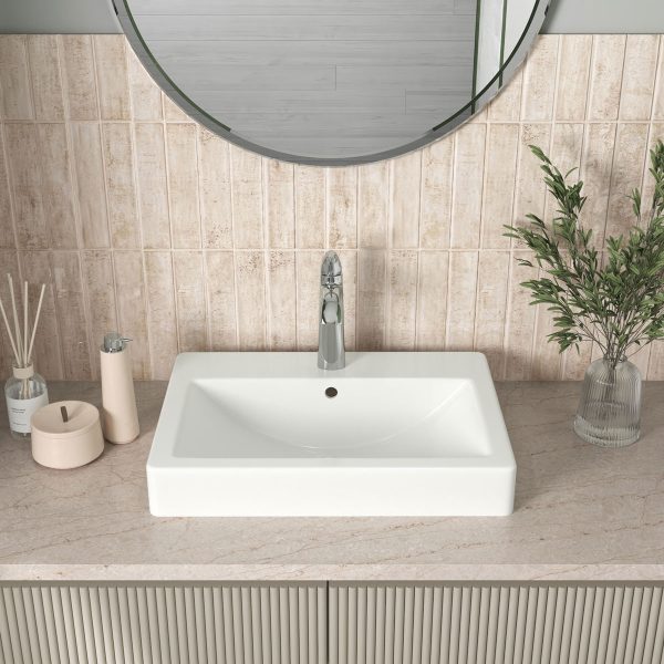 OVERMOUNT WHITE RECTANGLE PORCELAIN 2417 - Image 3