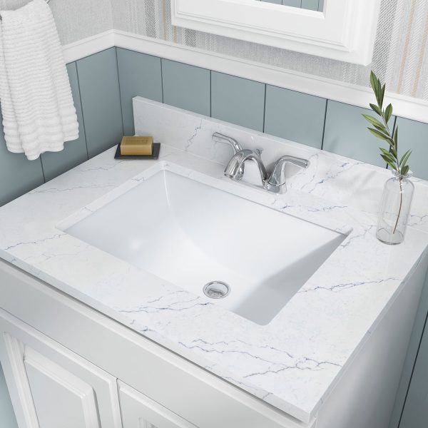 VANITY WHITE RECTANGLE PORCELAIN 2015 - Image 4