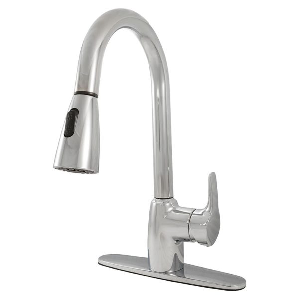 1 HANDLE PULL-OUT SPRAYER KITCHEN FAUCET - 802 CHROME - Image 4