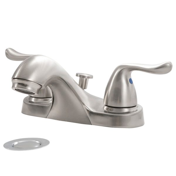 2 HANDLE BATHROOM FAUCET - 405 BRUSHED NICKEL - Image 4