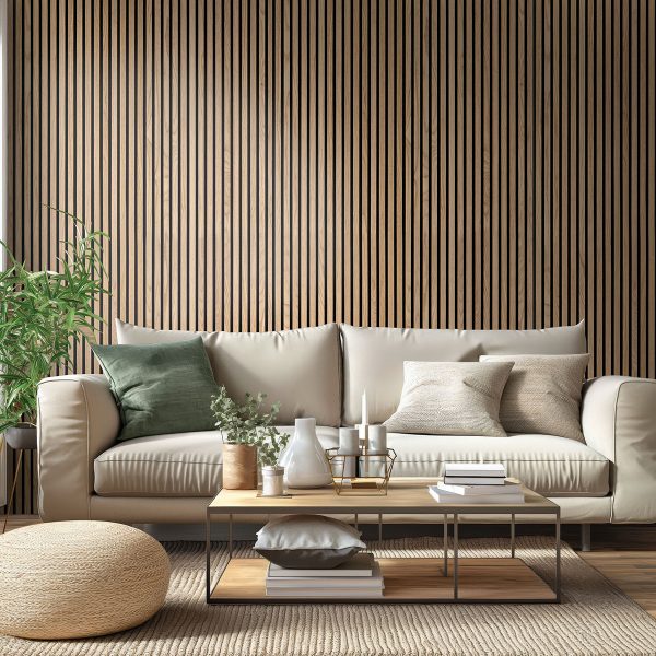 NATURAL 9.5X94.5 ACOUSTIC WOOD SLAT PANELS - Image 9